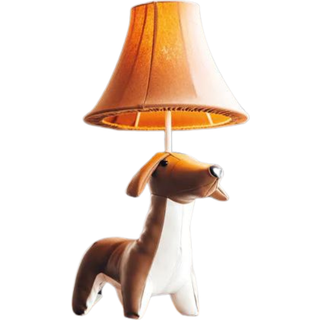 Børnebordlampe gravhund brun inkl. LED - Waldi