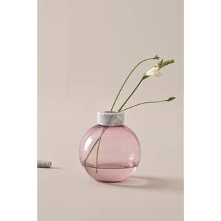 HILLEVI glasvase - højde 19 cm - Rosa