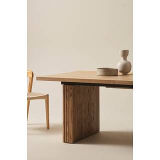 PALANZO spisebord med tillægsplade 105x196+45 cm - Natur