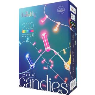 Twinkly Candies - string lights - LED x 200 - 14 W - 16 million colours - 24500 K - candle - clear