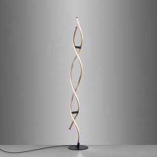 Paul Neuhaus LED-gulvlampe Polina, guld, metal, dæmpbar
