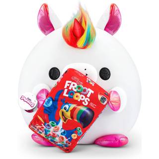 Snackles (Froot Loops) enhjørning – 14-tommer superstor plysdyr fra ZURU, ekstremt blødt, samlerplush med ægte licenserede mærker, plysbamse