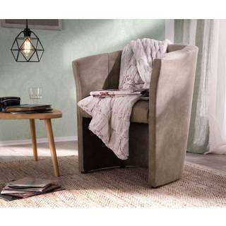 Cocktailsessel Pieder Vintage Taupe gepolstert Vintage Optik