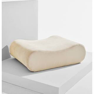 Faye puf i fløjl - Beige