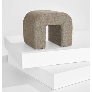 Odette puf i bouclé 45x41 cm - Brun