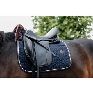 Kentucky - Dressur underlag med pels, diamant quilting, Navy - Navy