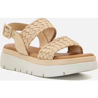 Dune London Dune London Brown Lorris Woven Strap Soft Volu Sandals
