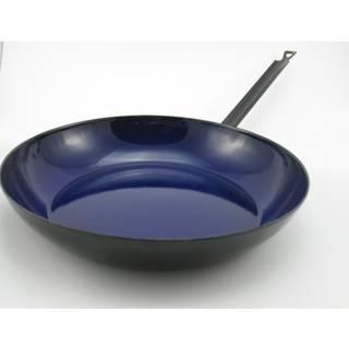 Riess Classic Schwarz-Blau Bauernpfanne 24 cm - Emaille