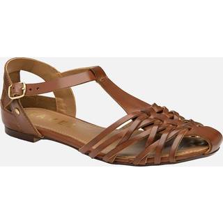 Ravel Ravel Brown Leather Flat Sandals