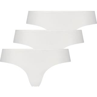 Hunkemöller Invisible lace back 3-Pack brazilian trusse, hvid, Størrelse: XS, Dame