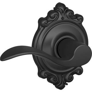 Schlage trim med Schlage Hall og Closet Lever Matte Black (F10 ACC 622 BRK)