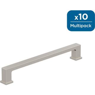 Amerock 10bx37033g10 | Satin Nickel Cabinet Pull | 6-5/16 tommer (160 mm) Center-til-center | 10 pakke | Bridgeport | M?bler hardware