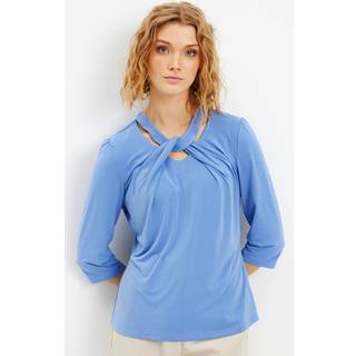 IN FRONT Martha Bluse, Farve: Sky Blue, Størrelse: L, Dame