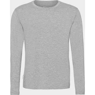 Lysegrå bambus T-shirt med lange ærmer og rund hals til mænd fra Boody, XL