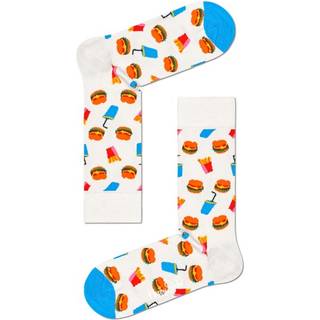 Happy socks 3-pak Hamburger Sock - White Pattern-2 - Str 41/46 * Kampagne *