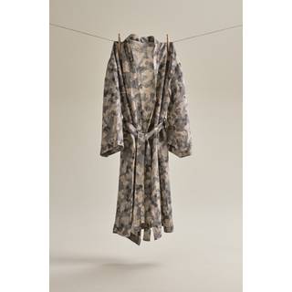 CARA lang kimono i hør - Grå