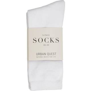 Urban Quest 5-Pack Women Bamboo strømper, hvid, Størrelse: 36-40, Dame