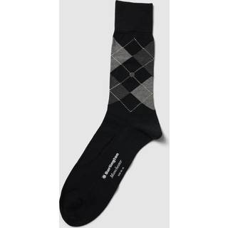 Burlington Herren Socken schwarz Baumwolle & Mix Gemustert