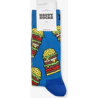 Happy Socks Burger Sock - Blue Pattern - Str 36/40 * Kampagne *