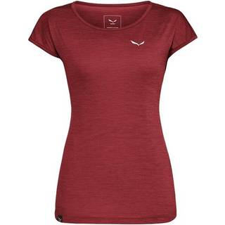 Salewa Women's Puez Melange Dry S/S Tee T-shirt Damer størrelse 32 farve rød