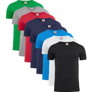 Printer Heavy V-neck T-shirt Sort Sort