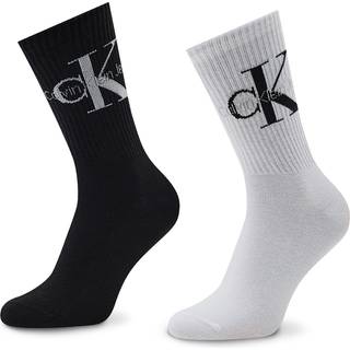 Calvin Klein 4-pak Monogram Socks Gift Box - Black/White - One Size