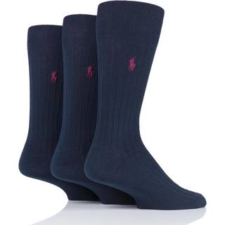 Polo Ralph Lauren 3-Pack Egyptian Rib Crew Socks Navy