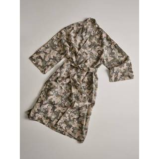 CARA lang kimono i hør - Grøn