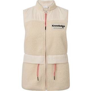 Knowledge Cotton Apparel Women's Teddy Colorblock Vest  Buttercream, XS