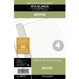 AT-A-Glance Day Runner Foret Notepad-sider 87275 Day-Timer Refill LoSing-Leaf udateret til planl?gger 5-1/2 """" X 8-1/2 """" St?rrelse 4 32 Sheets/P