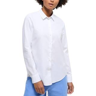 Jersey Shirt Blouse in white plain