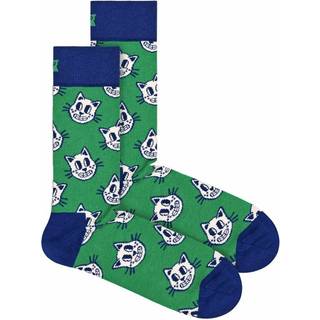 Happy Sock Cat Sock - Blue/Green - Str 41/46 * Kampagne *