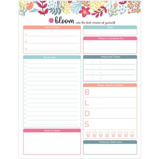 Bloom Daily Planners Family Daily Planning System rive af for at lave pude - udaterede planl?gningsark - 8,5 """" x 11 """" - blomsterprikker