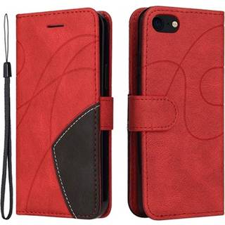Bi-Color Series iPhone 7/8/SE (2020)/SE (2022) Etui med Pung - Rød