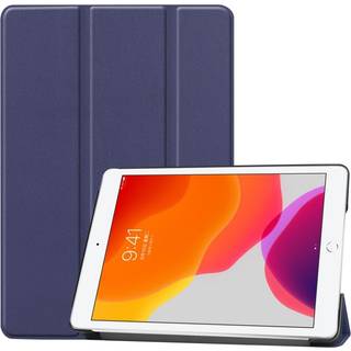 Apple iPad 10.2" (2021 / 2020 / 2019) Læder Flip Cover m. Stand - Mørkeblå