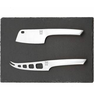 Øyo Cheese Set 4 Knifes And Slate Black/Steel, OneSize