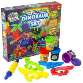 Dough Glow - Dinosaur Set - Selvlysende Modellervoks