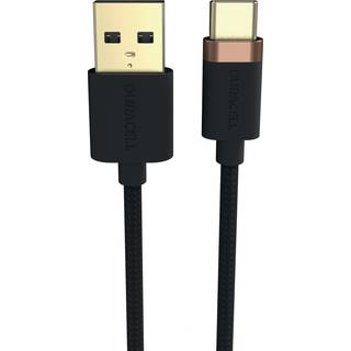 Duracell USB-A 2.0 til USB-C lade- og datakabel, sort, 1m