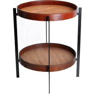 Ox Denmarq Deck Sidebord Sort Ramme /cognacfarvet - Sidebord & Aflastningsbord Teak - OX31002-33-33