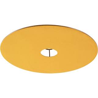 Flatskærm i fløjl gul med guld 45 cm