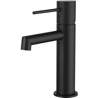 Danbad håndvaskarmatur med push-open bundventil, H20 cm, mat sort