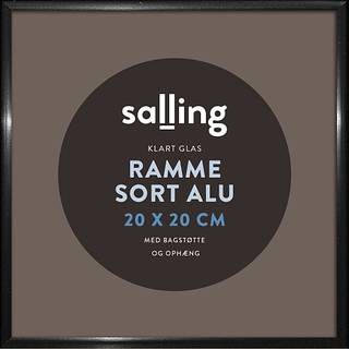 Sort ramme m. glas - 20x20 cm (På lager i varehus)