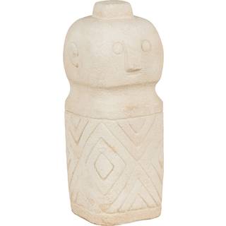 Beige dekoration i cement, 15 cm.