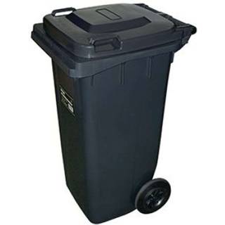 Affaldsbeholder m/ hjul sort 120 ltr eller 240 ltr. - 120 ltr
