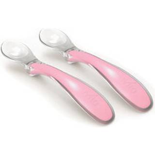 Nuvita EasyEating pink – 2 silicone skeer