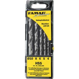 FAMAG Træ dybelborsæt HSS 5-dele Ø 4, 5, 6, 8, 10mm 1591