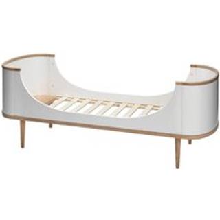 BeKids Curve juniorseng - hvid/eg