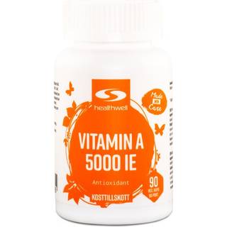 Healthwell Vitamin A 5000 IE, 90 kapsler