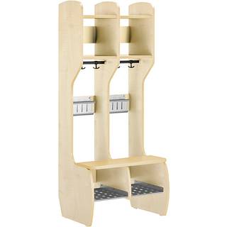 Garderobe Måns hel 2 pladser, birk