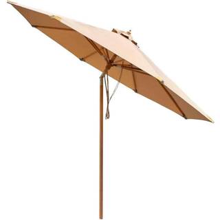 Hoffmann Cannes Olefin Parasol - Bøg - Ø3 m. Cappuccino